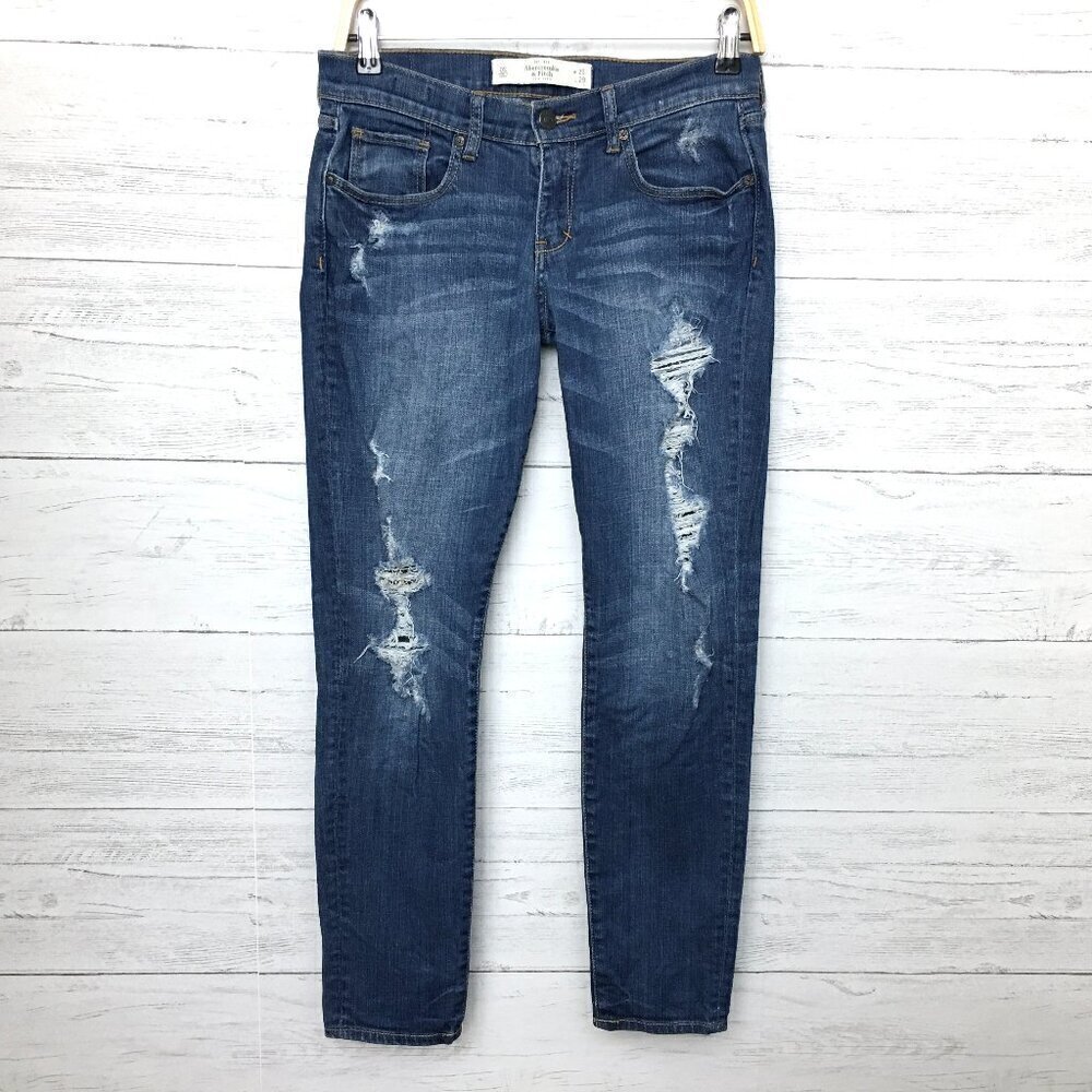 Abercrombie & Fitch Women's Jeans Brett Skinny Perfect Stretch Distressed 25x29